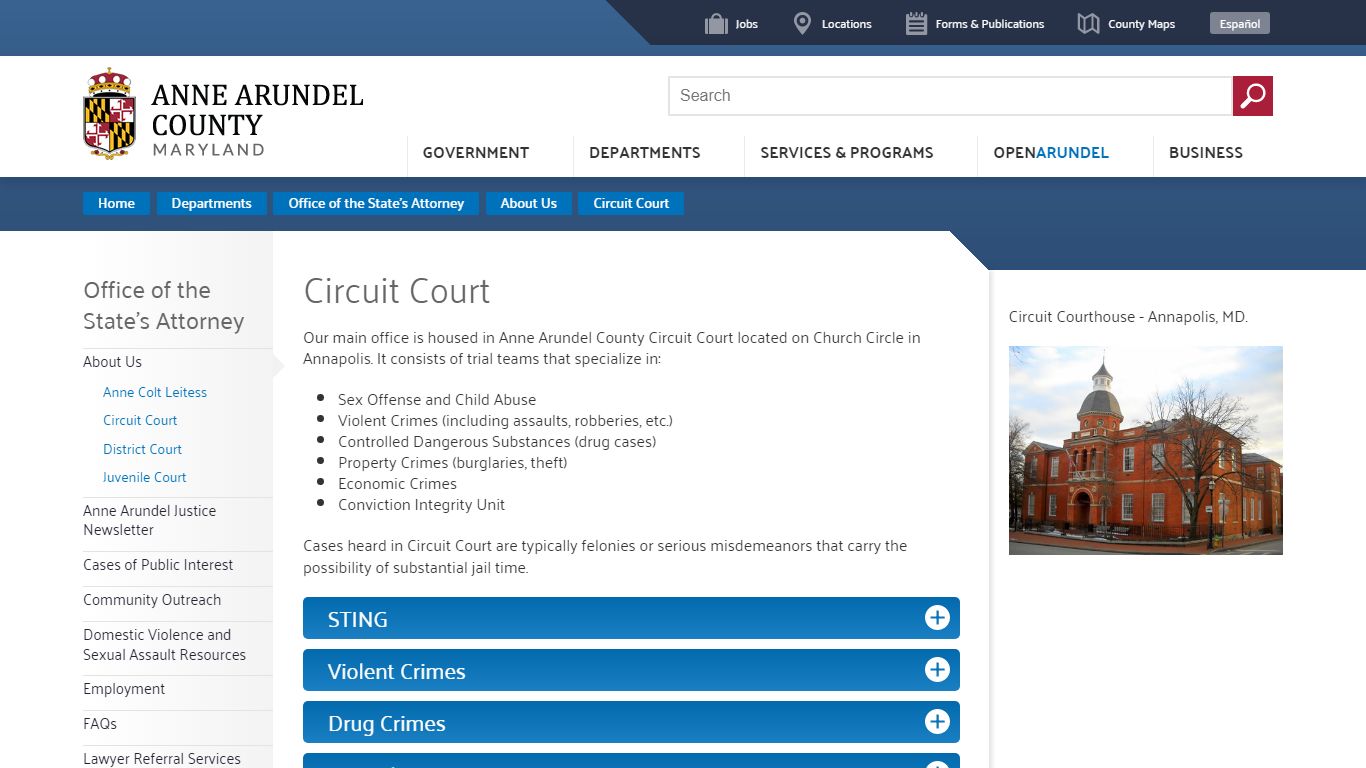 Circuit Court | Anne Arundel County, MD